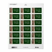 Sepia-Blätter Adressaufkleber (Vorne)