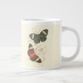 Sepia Blätter mit bunten Schmetterlingen Jumbo-Tasse (Rechts)