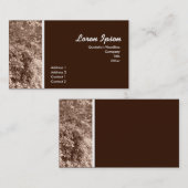 Sepia-Blätter Visitenkarte (Vorne/Hinten)