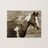 Sepia blitzschnell mit Zitat Puzzle (Horizontal)