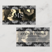 Sepia-Blume | Chalk Doodle Muster Visitenkarte (Vorne/Hinten)