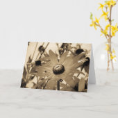 Sepia-Blume Karte (Gelbe Blume)
