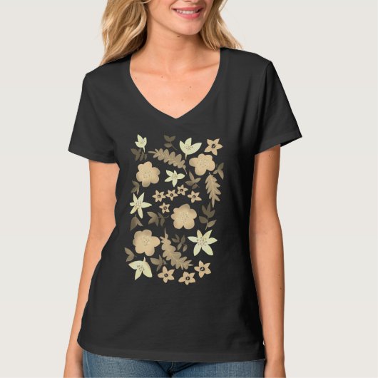 Sepia-Blume T-Shirt (Vorderseite)