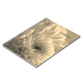 Sepia-Blumen-Foto-Spiralblock Notizblock (Linke Seite)