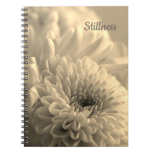 Sepia-Blumen-Foto-Spiralblock Notizblock (Vorderseite)