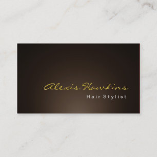 Sepia Braun Gold Haarstylist Makeup-Artist Visitenkarte