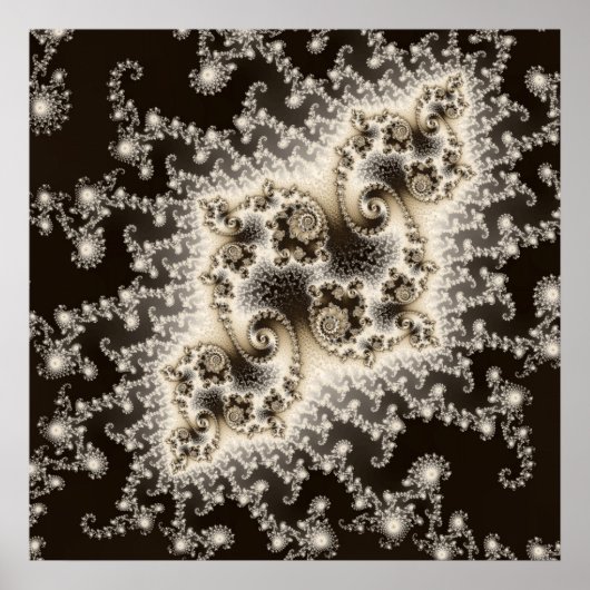 Sepia-Braun-Qualle-Poster Poster (Vorne)