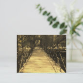 Sepia Bridge Postkarte (Stehend Vorderseite)