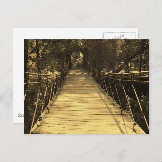 Sepia Bridge Postkarte (Vorne/Hinten)
