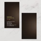 Sepia Brown Color Vertical Modern Beruflich Visitenkarte (Vorne/Hinten)