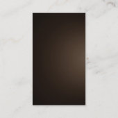 Sepia Brown Color Vertical Modern Beruflich Visitenkarte (Rückseite)