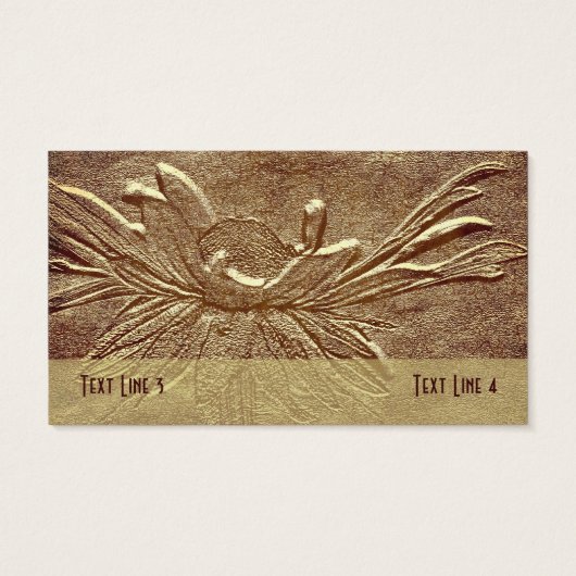 Sepia Brown Daisy Blume Art (Rückseite)