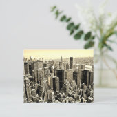 Sepia Brown New York City Old Style Postkarte (Stehend Vorderseite)