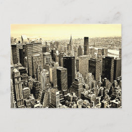 Sepia Brown New York City Old Style Postkarte