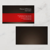 Sepia Brown Red Beruflich Simple Modern Schlicht Visitenkarte (Vorne/Hinten)