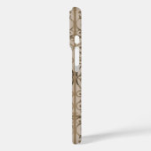 Sepia-Brown-Scrollwork-Muster Case-Mate iPhone Hülle (Rückseite / Links)