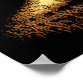 Sepia Brown Sumatran Borneo Tiger Eye Poster (Ecke)