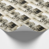 Sepia Buggy Geschenkpapier (Ecke)