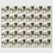 Sepia Buggy Geschenkpapier (Flach)