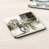 Sepia Buggy Getränkeuntersetzer (Linke Seite)