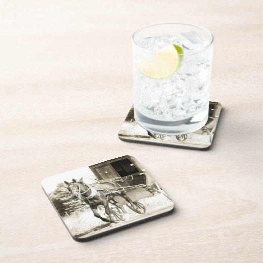 Sepia Buggy Getränkeuntersetzer (Rechte Seite)