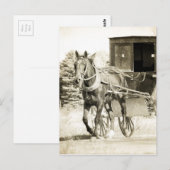 Sepia Buggy Postkarte (Vorne/Hinten)
