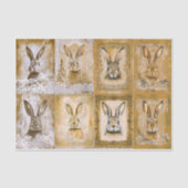Sepia Bunny Artwork, Easter Crafts EV3L Decoupage Seidenpapier (Vorderseite)