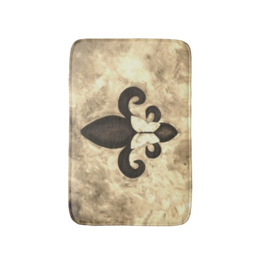 Sepia Butterfleur | Tan Butterfly über Lilie Badematte (Vorderseite Vertikal)