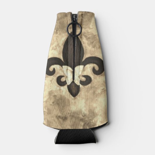 Sepia Butterfleur | Tan Butterfly über Lilie Flaschenkühler (Rückseite)