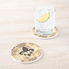 Sepia Butterfleur | Tan Butterfly über Lilie Untersetzer