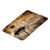 Sepia café sign, Paris, Frankreich Magnet (Linke Seite)