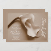 Sepia calla lily Hochzeit Einladung (Vorne/Hinten)
