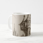 Sepia Castle Turret Kaffeetasse (Vorderseite Links)