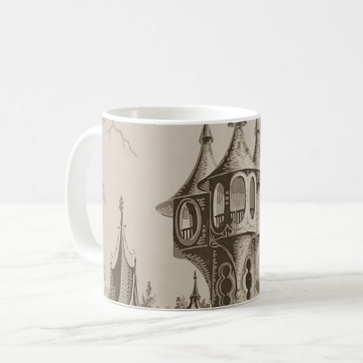 Sepia Castle Turret Kaffeetasse (Vorderseite Links)