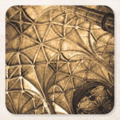 Sepia Ceiling Architektur Rechteckiger Pappuntersetzer (Vorderseite)