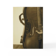 Sepia Cello Grußkarte