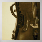 Sepia Cello Poster (Vorne)