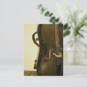 Sepia Cello Postkarte (Stehend Vorderseite)