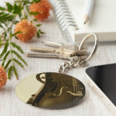 Sepia Cello Schlüsselanhänger (Seite)