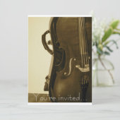 Sepia-Celloeinladung Einladung (Stehend Vorderseite)