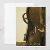 Sepia-Celloeinladung Einladung (Vorne/Hinten)