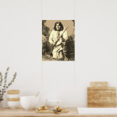 Sepia Chief Geronimo Pop Art Poster (Küche)