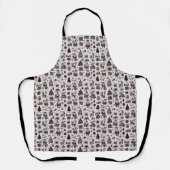 Sepia Christmas Pattern Schürze (Vorderseite)