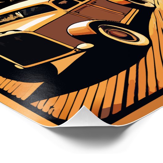 Sepia Cityscape Triptych Poster (Ecke)