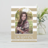 Sepia Class of 2023 arch Foto Abschluss Ankündigung (Stehend Vorderseite)