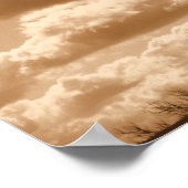 Sepia Clouds Poster (Ecke)