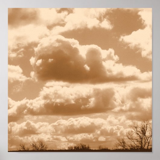 Sepia Clouds Poster (Vorne)