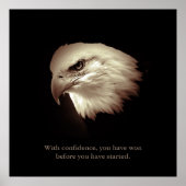 Sepia Color Confidence Qote Eagle Eyes Poster (Vorne)