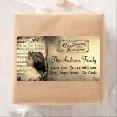 Sepia-Compliments des Jahresanschrift-Labels (Insitu)