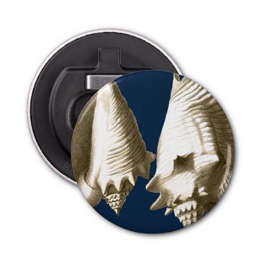 Sepia Conch Seashells Flaschenöffner (Vorderseite)